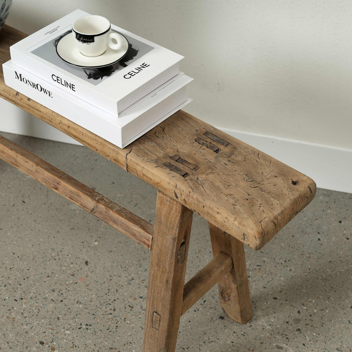 Vintage Country Board Bench Weathered Natural Wood (size vary)