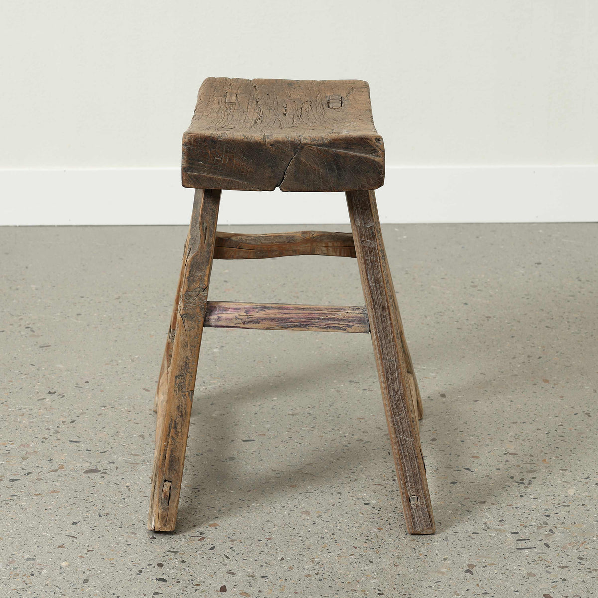 Vintage Stool Rectangular Approx.16.7 Inches Wide 9" Deep 20" High