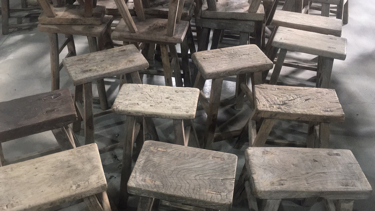 Vintage Stool Rectangular Approx. 18-22 Inches High 14-18" Wide 7-10 Inches Deep (size & finish vary)