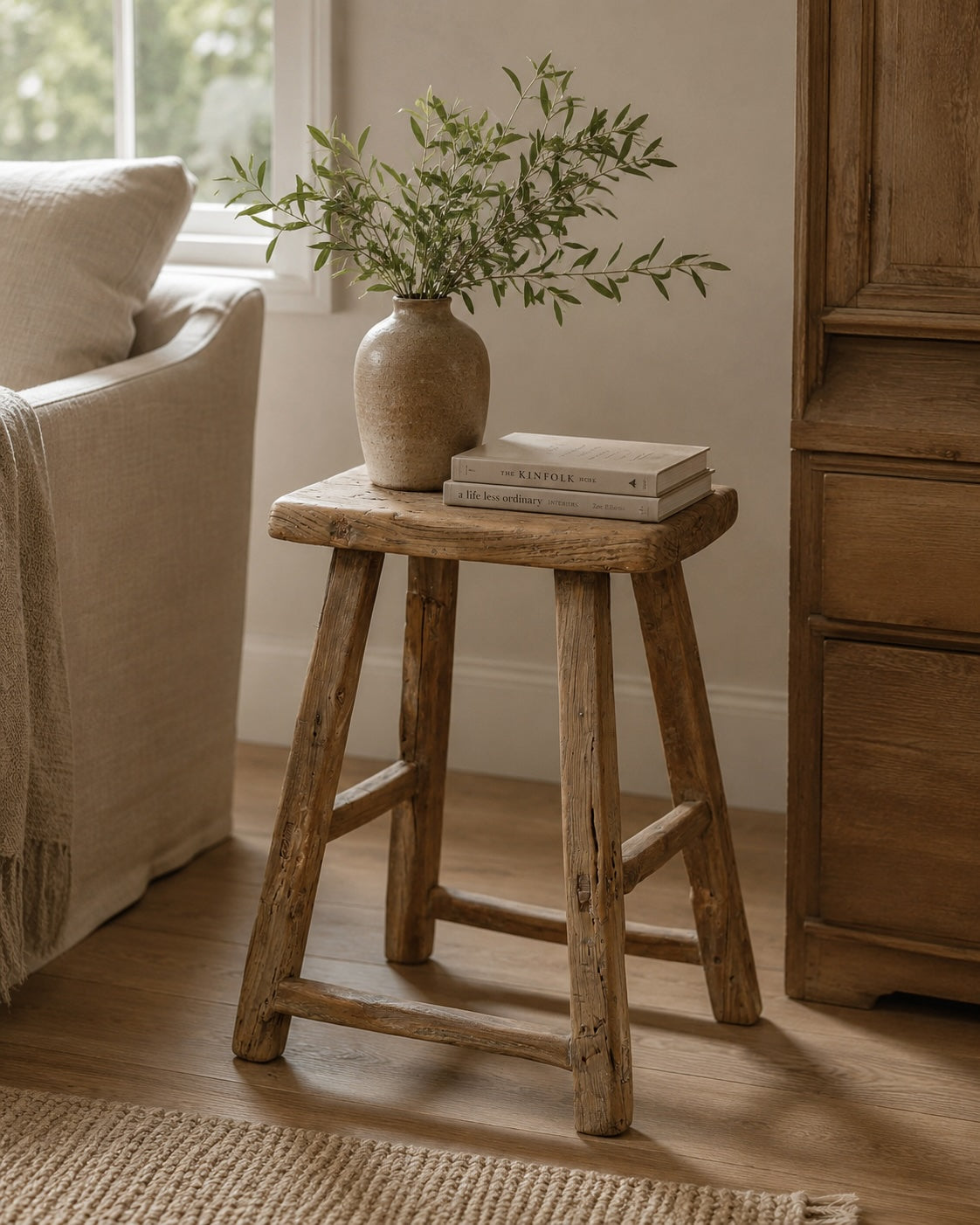 Vintage Stool Rectangular Approx. 18-22 Inches High 14-18" Wide 7-10 Inches Deep (size & finish vary)