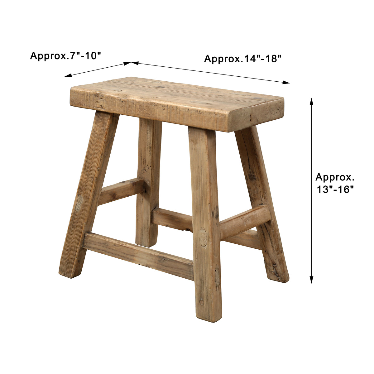 Vintage Step Stool Rectangular Approx.13-16 Inches High 14-18" Wide 7-10 Inches Deep (size & finish vary)