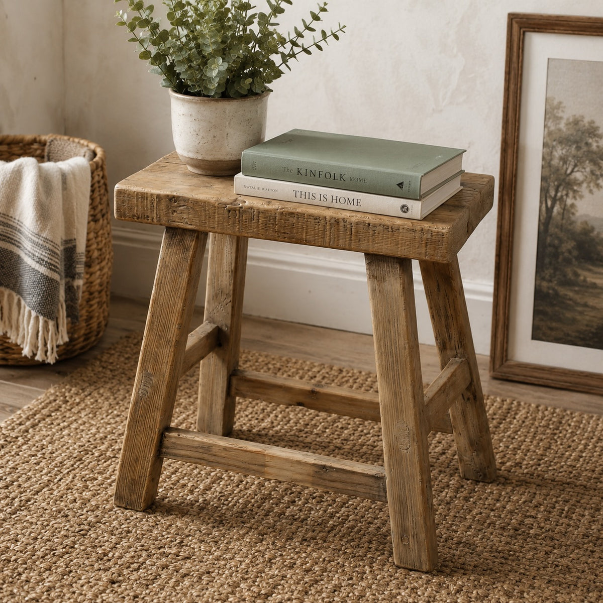 Vintage Step Stool Rectangular Approx.13-16 Inches High 14-18" Wide 7-10 Inches Deep (size & finish vary)