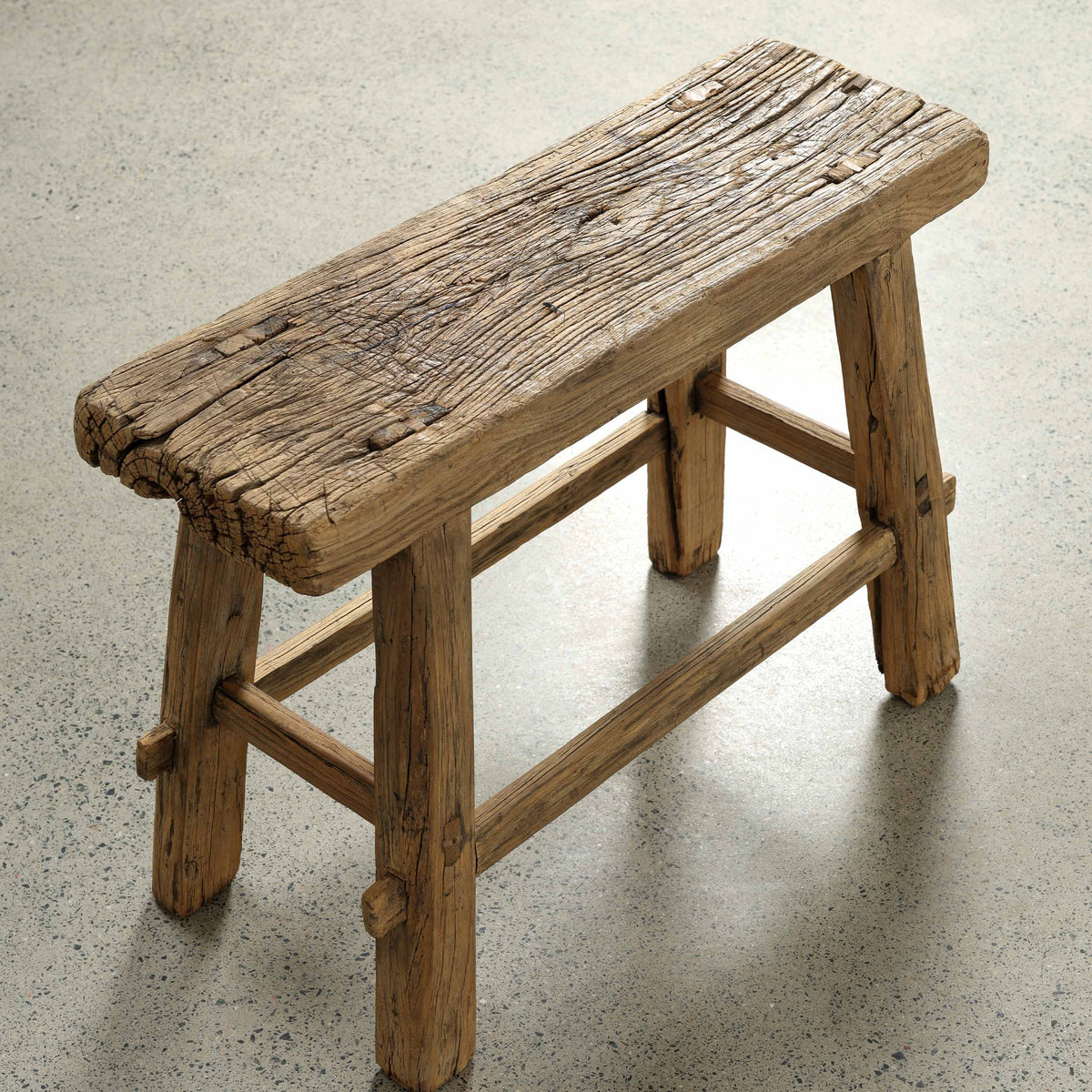 Vintage Rustic Bench Approx.28" Wide 9" Deep Weathered Natural