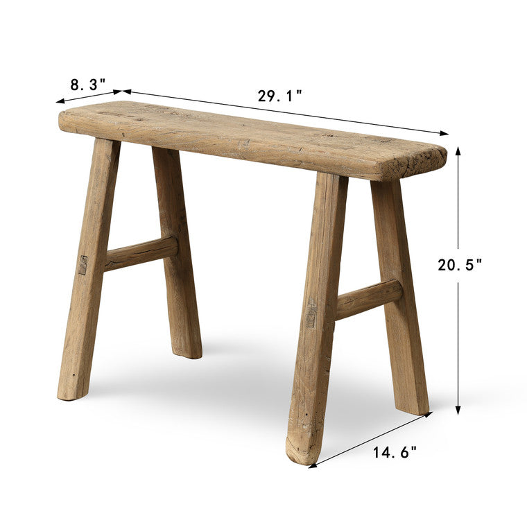 Vintage Bench Approx.29" Long Weathered Natural image 3