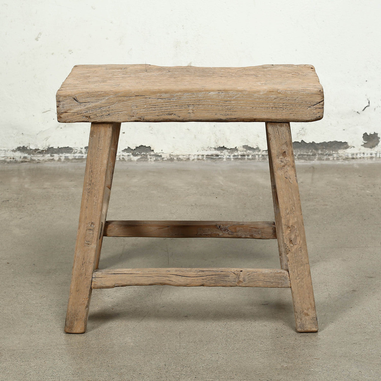 Vintage Rustic Accent Side Table | Weathered Natural