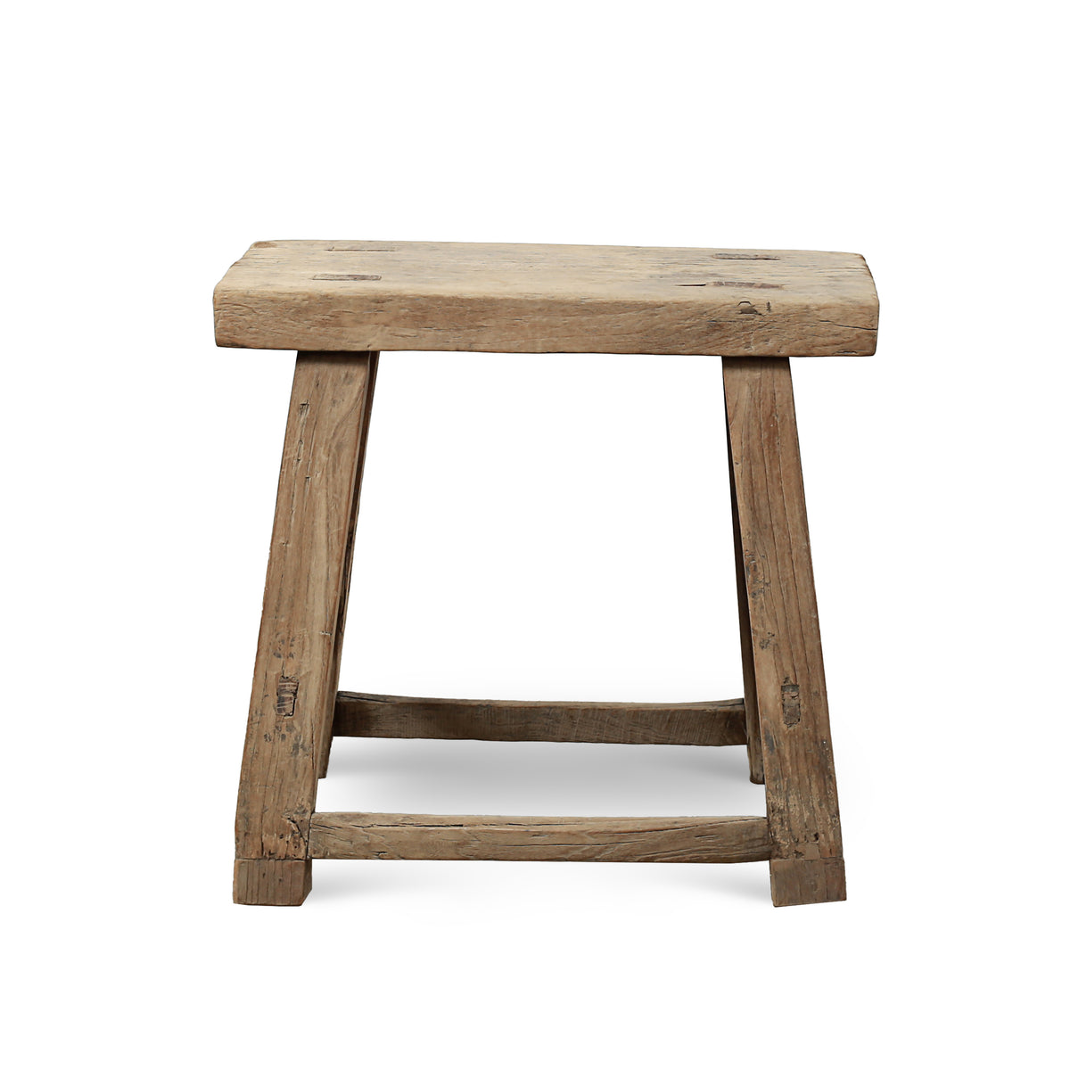 Approx. 22" Wide 12" Deep Vintage Accent Table Elmwood Weathered Natual