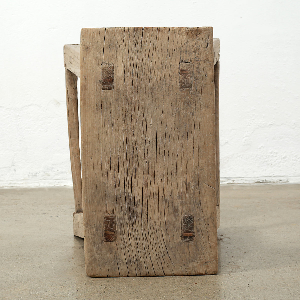 Approx. 22" Wide 12" Deep Vintage Accent Table Elmwood Weathered Natual
