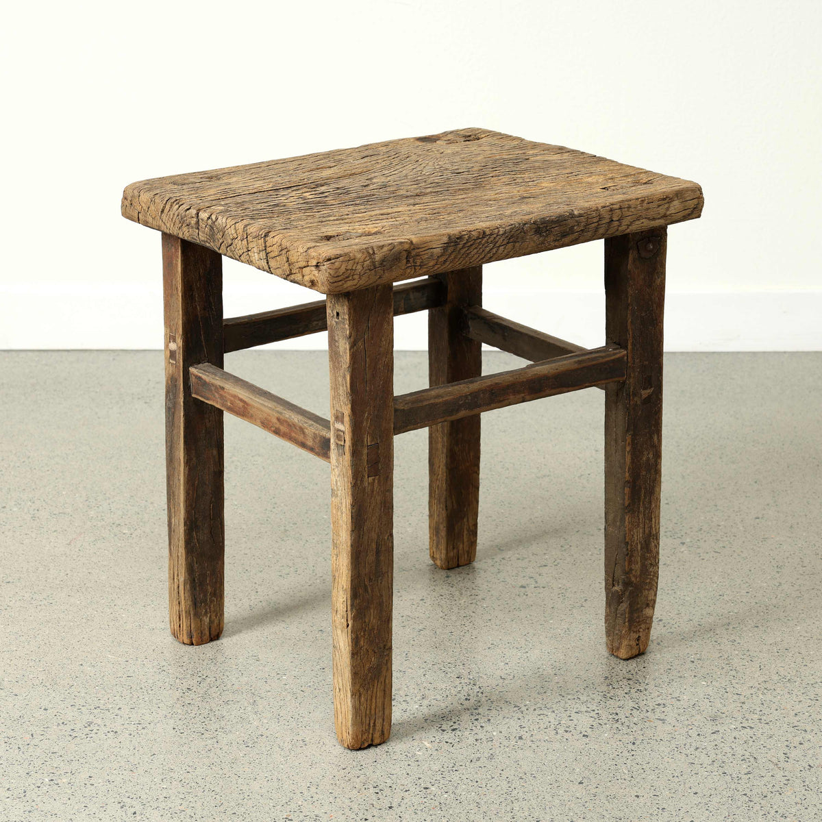 Approx. 19" Wide 15" Deep Vintage Accent Table Elmwood Weathered Natural