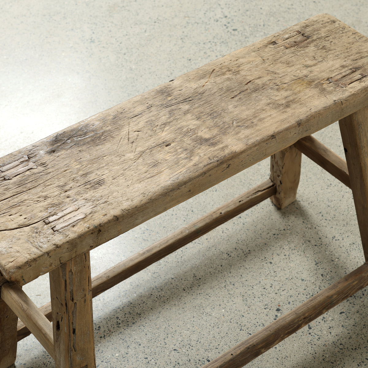 Approx. 30.3" Wide 18.7" Deep Vintage Accent Table Weathered Natural
