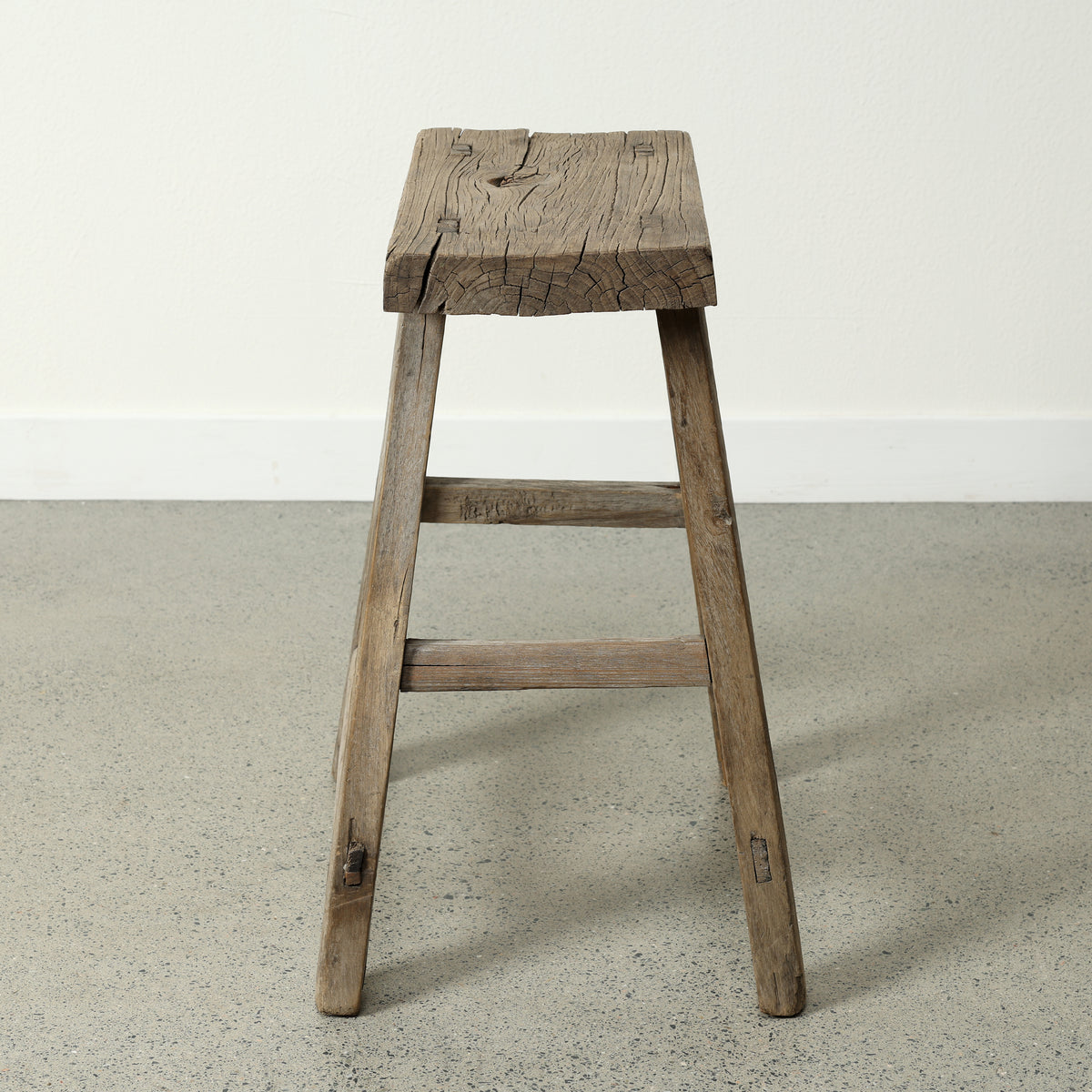 Approx. 15.7" Wide 9.1" Deep Vintage Accent Table Weathered Natural