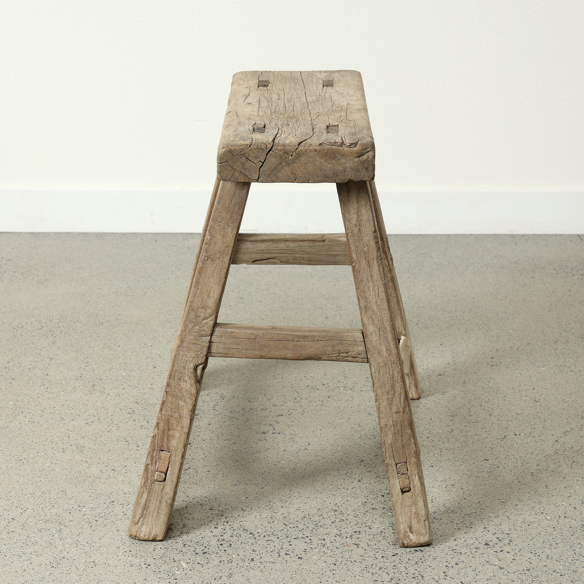 Approx. 17.7" Wide 8.3" Deep Vintage Accent Table Weathered Natural