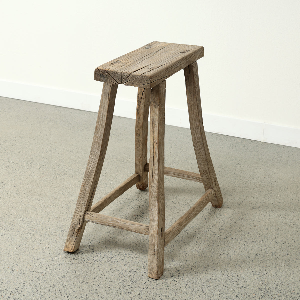 Approx. 16.9" Wide 8.3" Deep Vintage Accent Table Weathered Natural