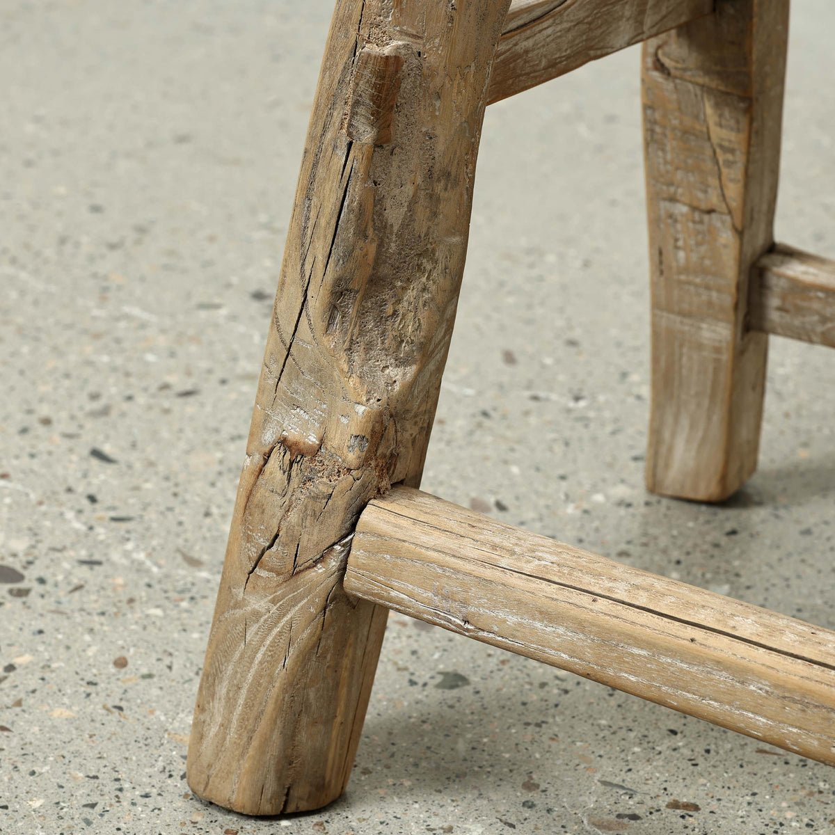 Vintage Rustic Stool 21H 15W 6.3D