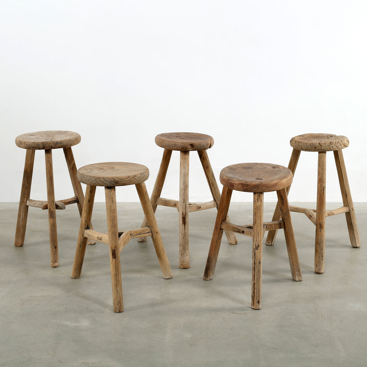 Vintage Round Stool (size & finish vary)