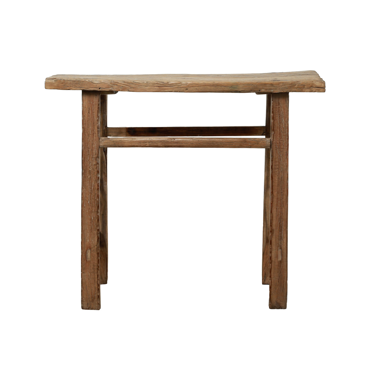 Approx. 38" Wide 16" Deep Antique Console Table Elmwood Brown Wood Tone
