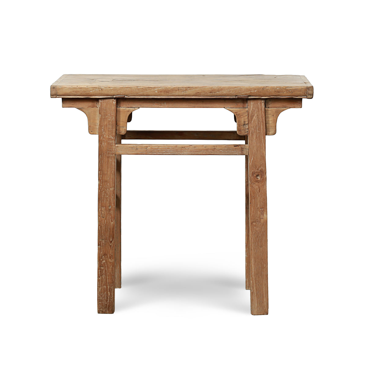 Approx. 35" Wide 16" Deep Antique Console Table Elmwood Warm Wood Tone