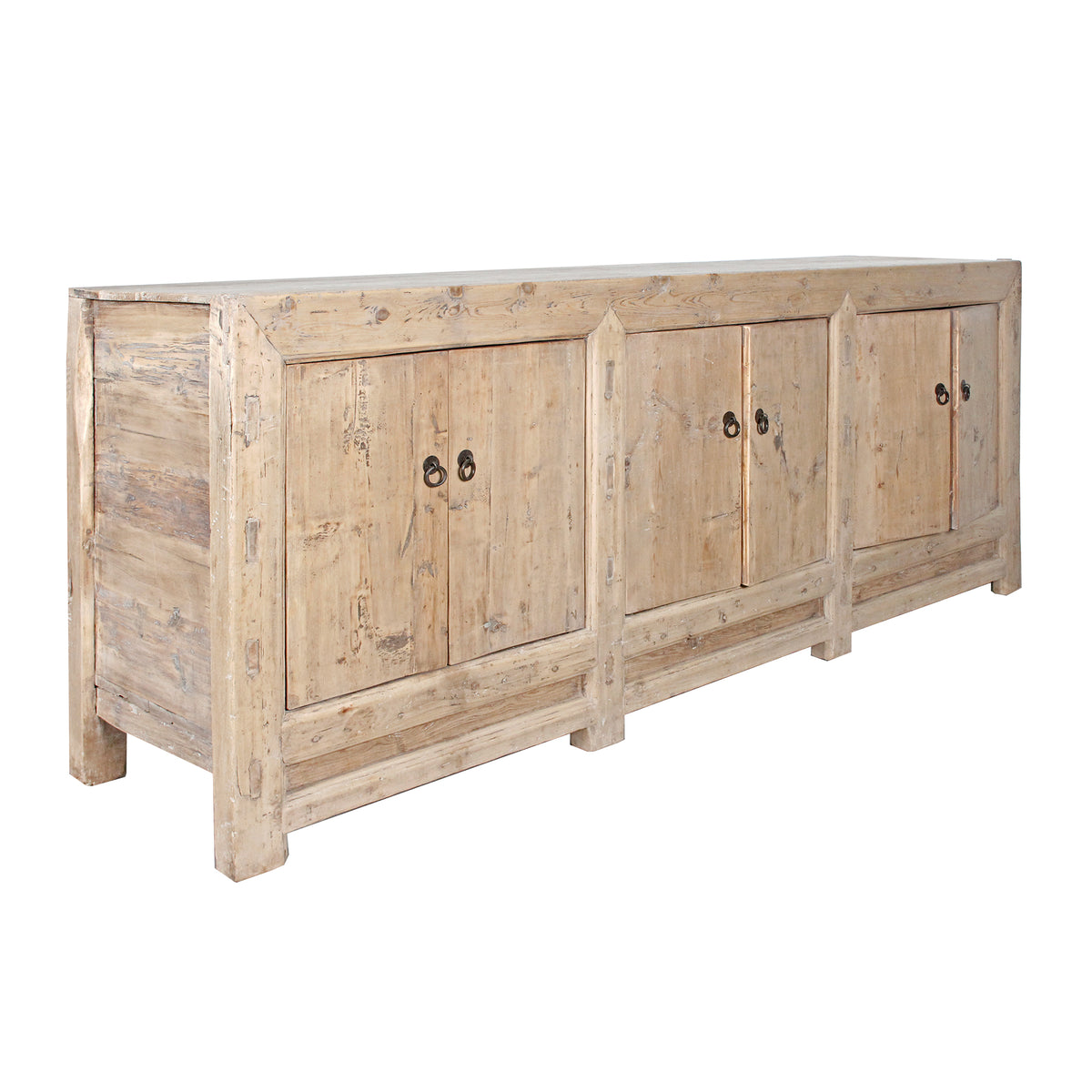 Antique six doors sideboard (Size and finish vary Approx 80"-90" long)
