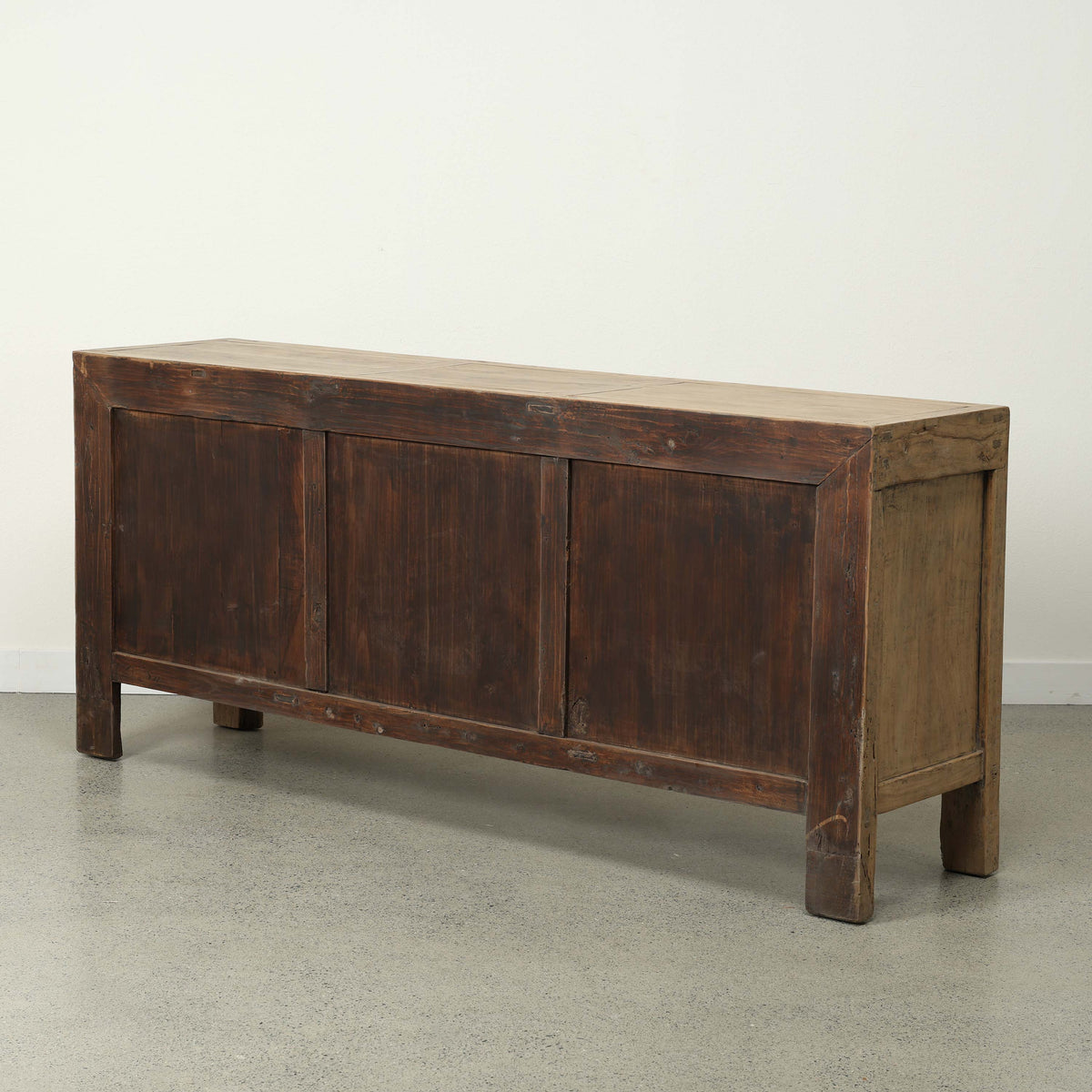 Approx. 74" Wide Antique Sideboard with Three Drawers Weathered Natural