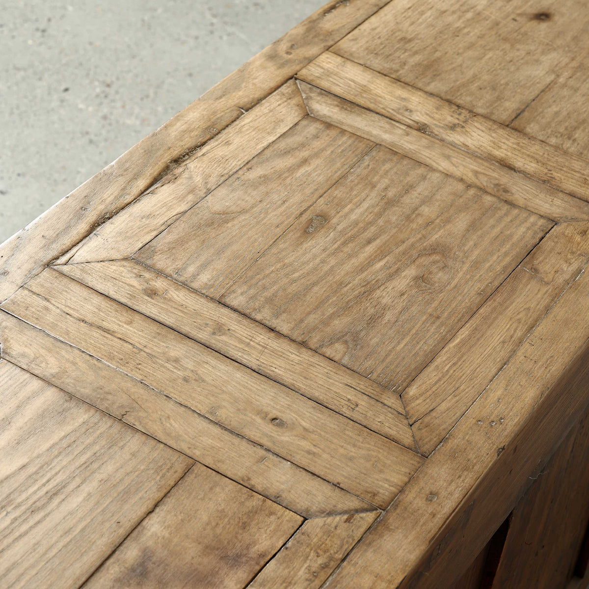 Approx. 81" Wide Antique Sideboard with Six Doors Weathered Natural