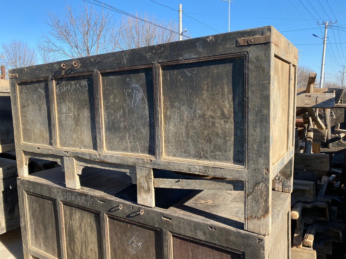 Antique six doors sideboard with drawers (Size and finish vary Approx 8-9ft long)