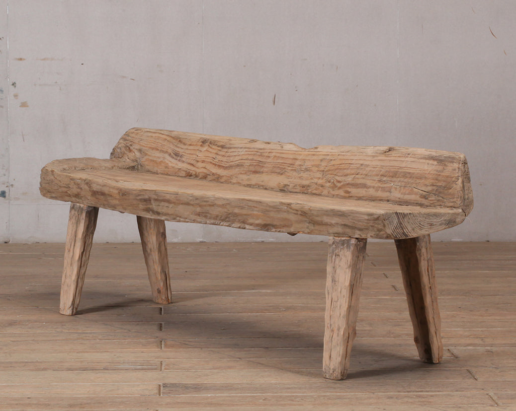 Approx. 67" Live Edge Vintage Bench Weathered Natural