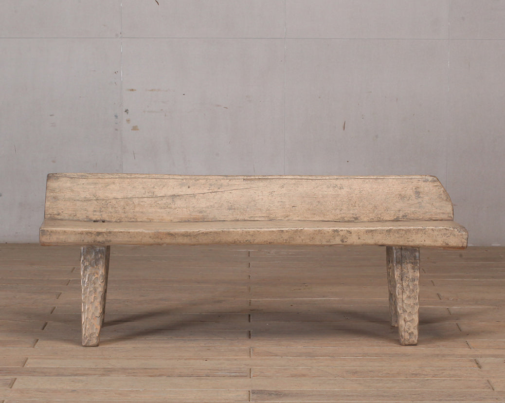 Approx. 63" Live Edge Vintage Bench Weathered Natural