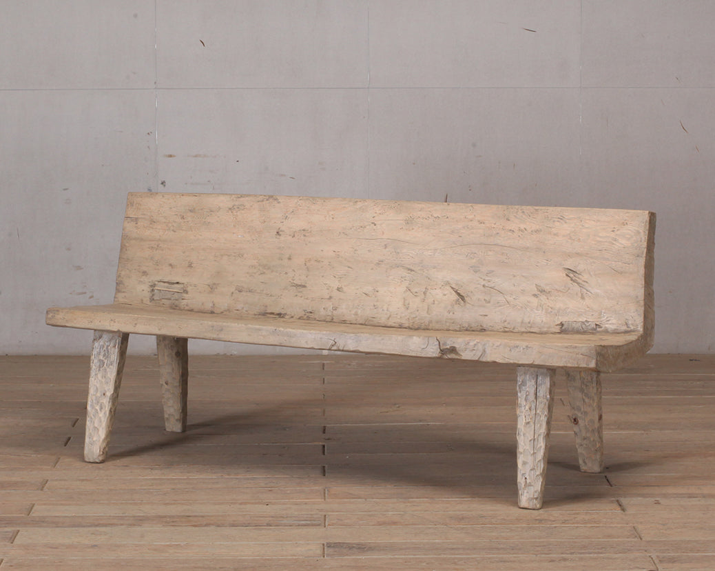 Apr. 71" Live Edge Vintage Bench Weathered Natural