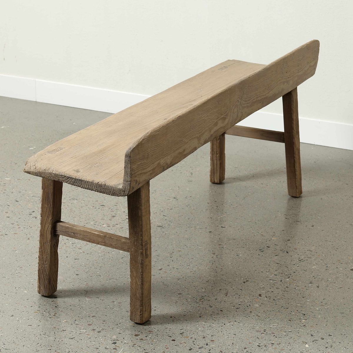 Approx. 60.2 Inches Wide 24.8 Inches High Live Edge Vintage Bench Weathered Natural