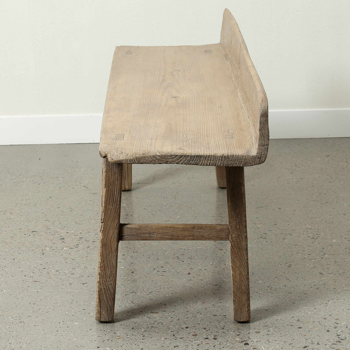 Approx. 60.2 Inches Wide 24.8 Inches High Live Edge Vintage Bench Weathered Natural
