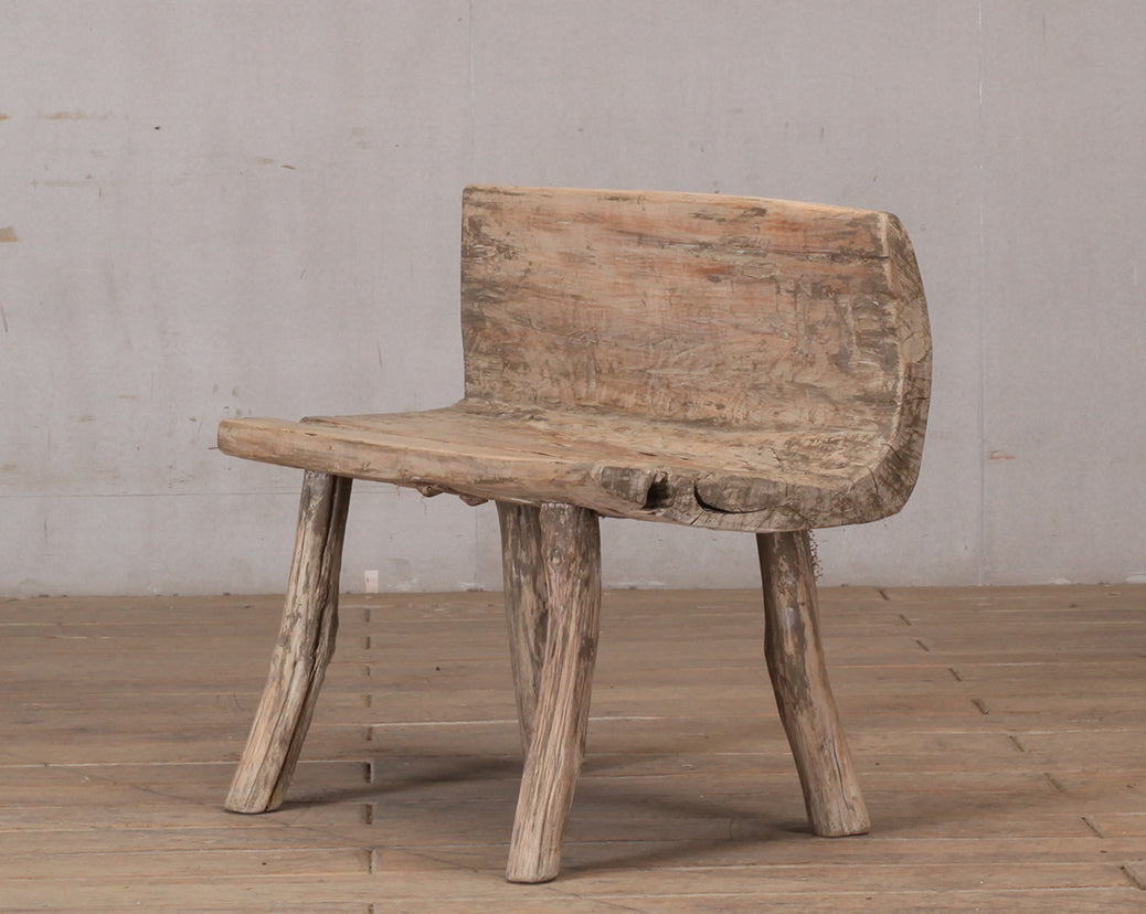 Approx. 31" Live Edge Vintage Bench Weathered Natural