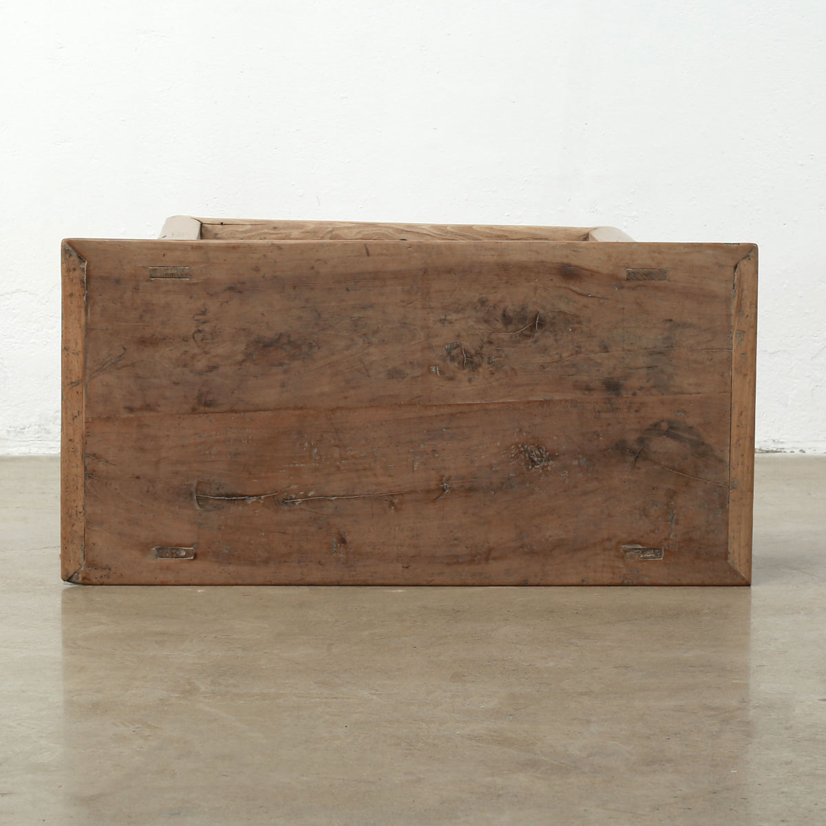 Approx.35" Long 18" Deep Vintage Entry Table with Two Drawers Weathered Natural