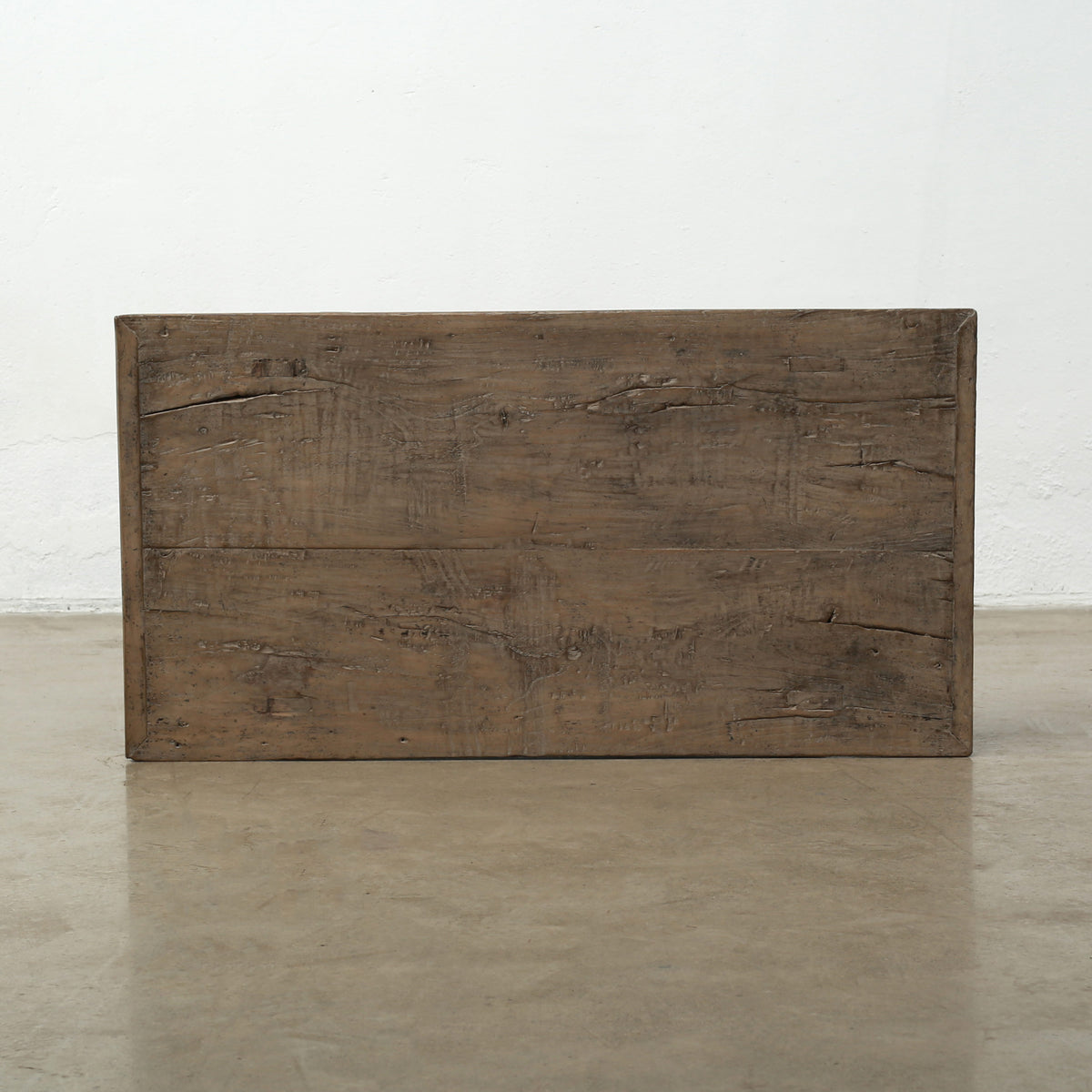 Approx.39" Long 21" Deep Vintage Entry Table with Two Drawers Weathered Natural