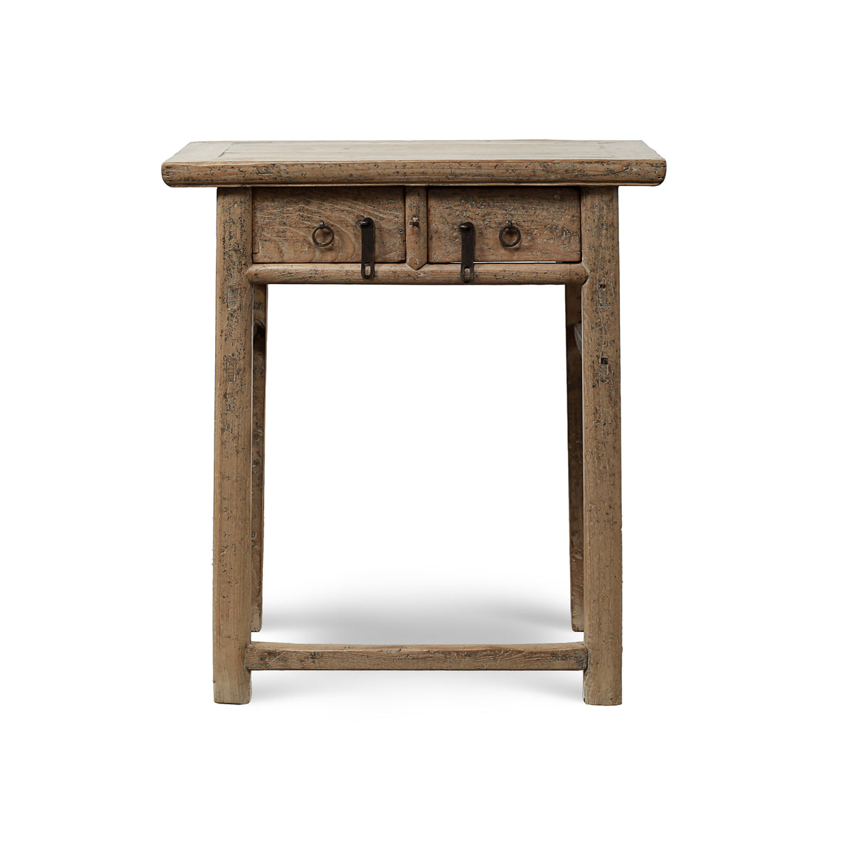 Approx.42" Long 17" Deep Vintage Entry Table with Two Drawers Weathered Natural