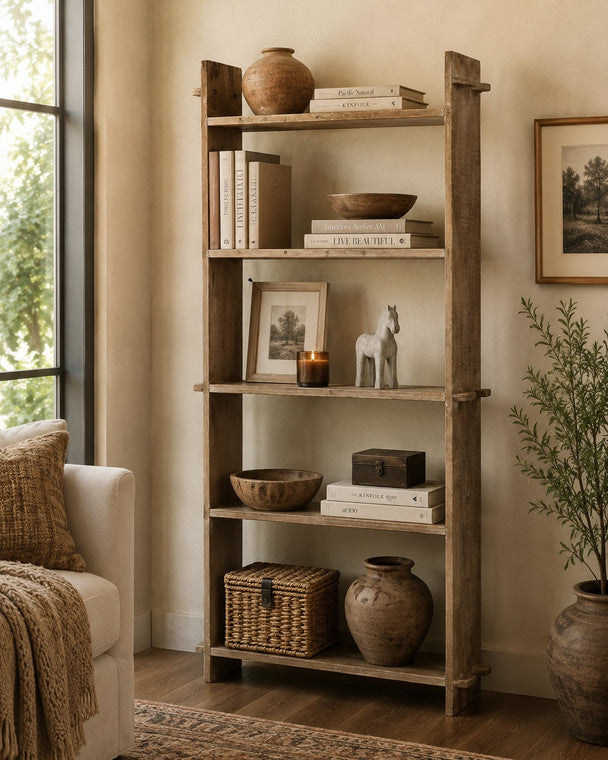 Vintage Shelf Weathered Natural Size Vary Approx. 45.6x13.7x92.5H image 3