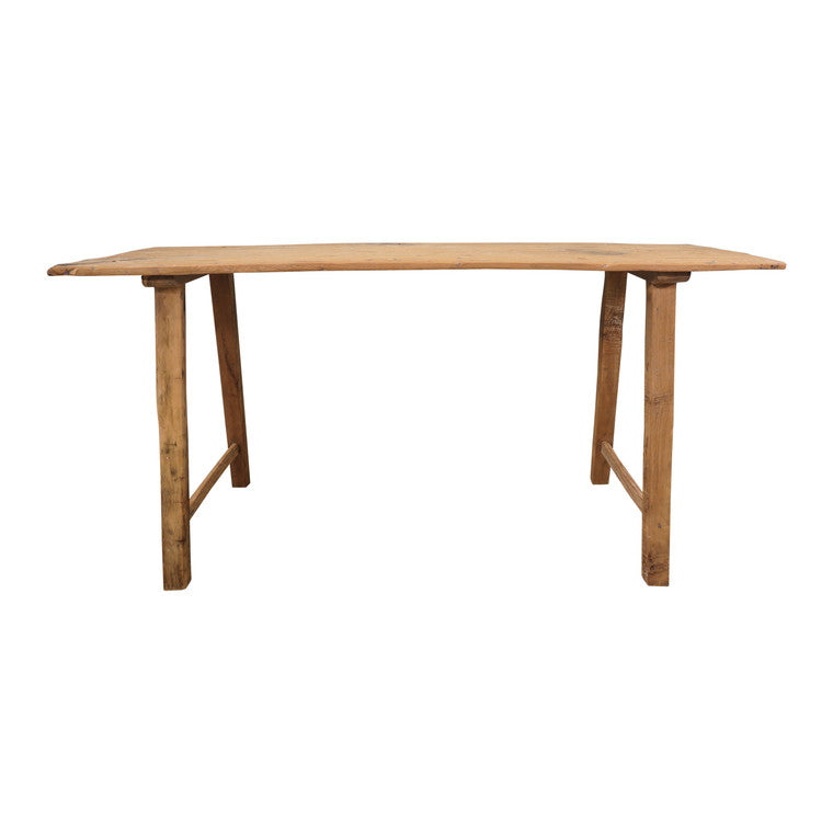 Approx. 5-6ft Long Vintage Teak Wood Console Weathered natural (size & color vary) image 3
