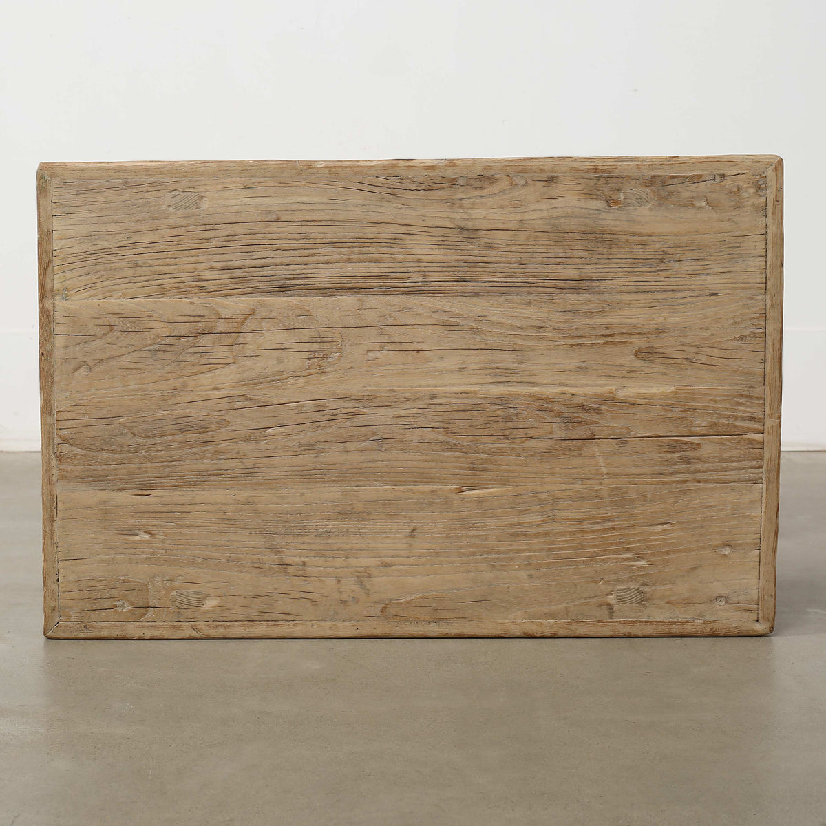 Vintage Side Table with Shelf Weathered Natural 33.5x22x31.5H
