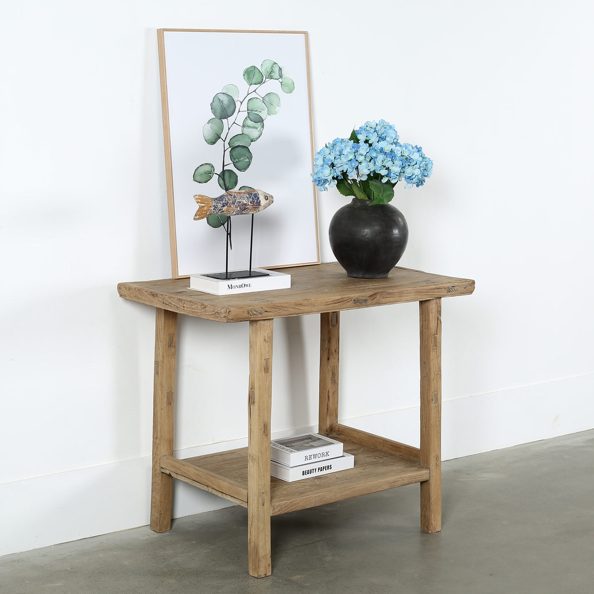 35 Inches Long Vintage Counter Table Weathered Natural (Pre-order only lead time 8-12 weeks)