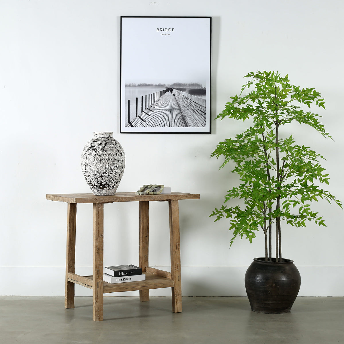 Vintage Counter Table Weathered Natural 37.4x22x33H