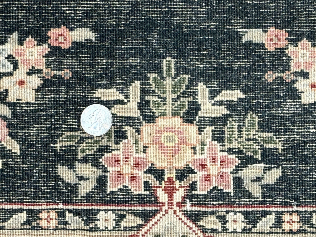 Long Pak Persian Runner Rug 2.7 x 21, Floral Allover, Dark Green and Beige, Handmade Wool Runner Rug, 21ft Runner for Hallway - Jewel Rugs, view 10
