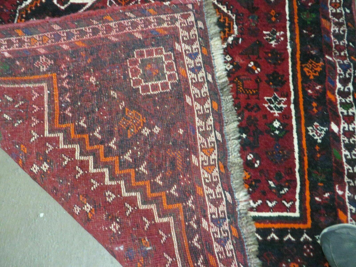 4' X 6' Antique Handmade Turkish Wool Veg Dyes Rug Organic Red Nice M10 - Jewel Rugs, view 11