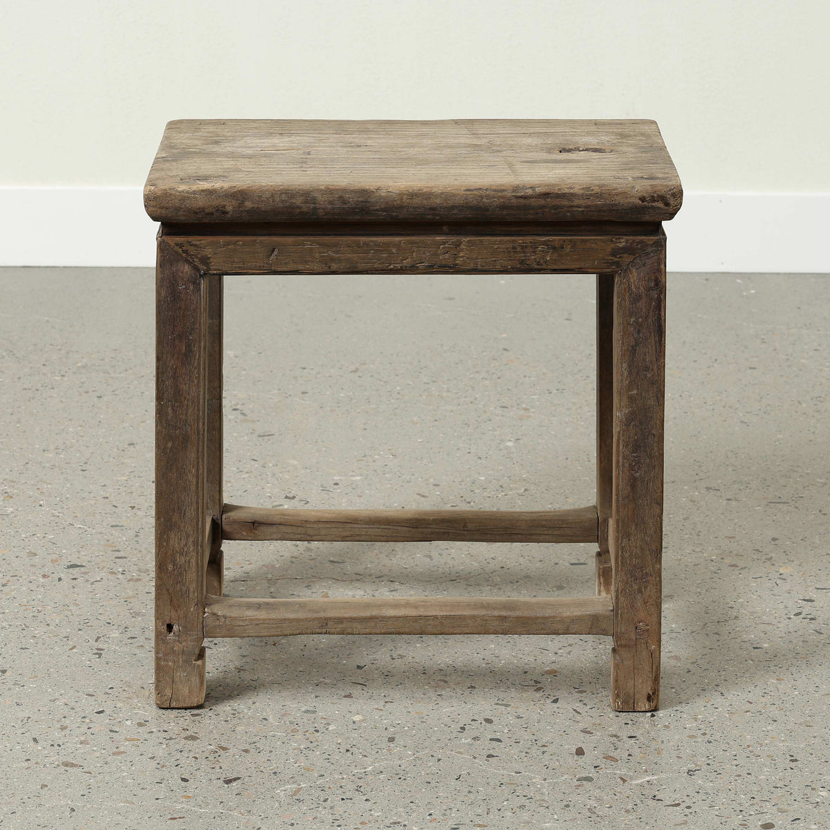 Vintage Rectangular Table Approx. 18.9" Wide 11" Deep 19.7" High Weathered Natural