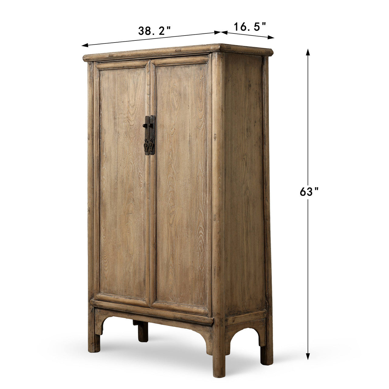 Approx.63 Inches Tall 38.2 Inches Wide Vintage Cabinet Weathered Natural