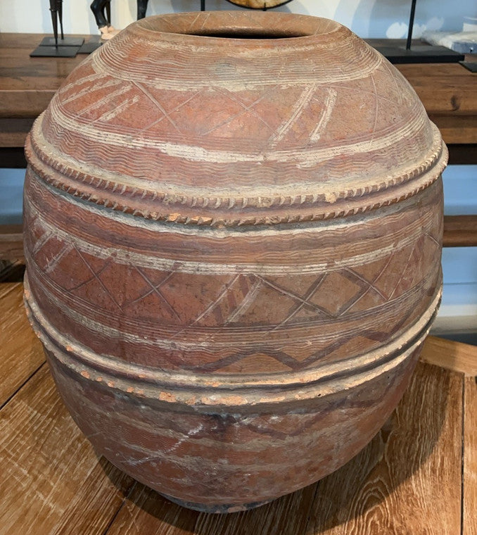 Approx. 20-24 Inches Tall Vintage Nupe Tribe Water Pot (size and color vary) image 3