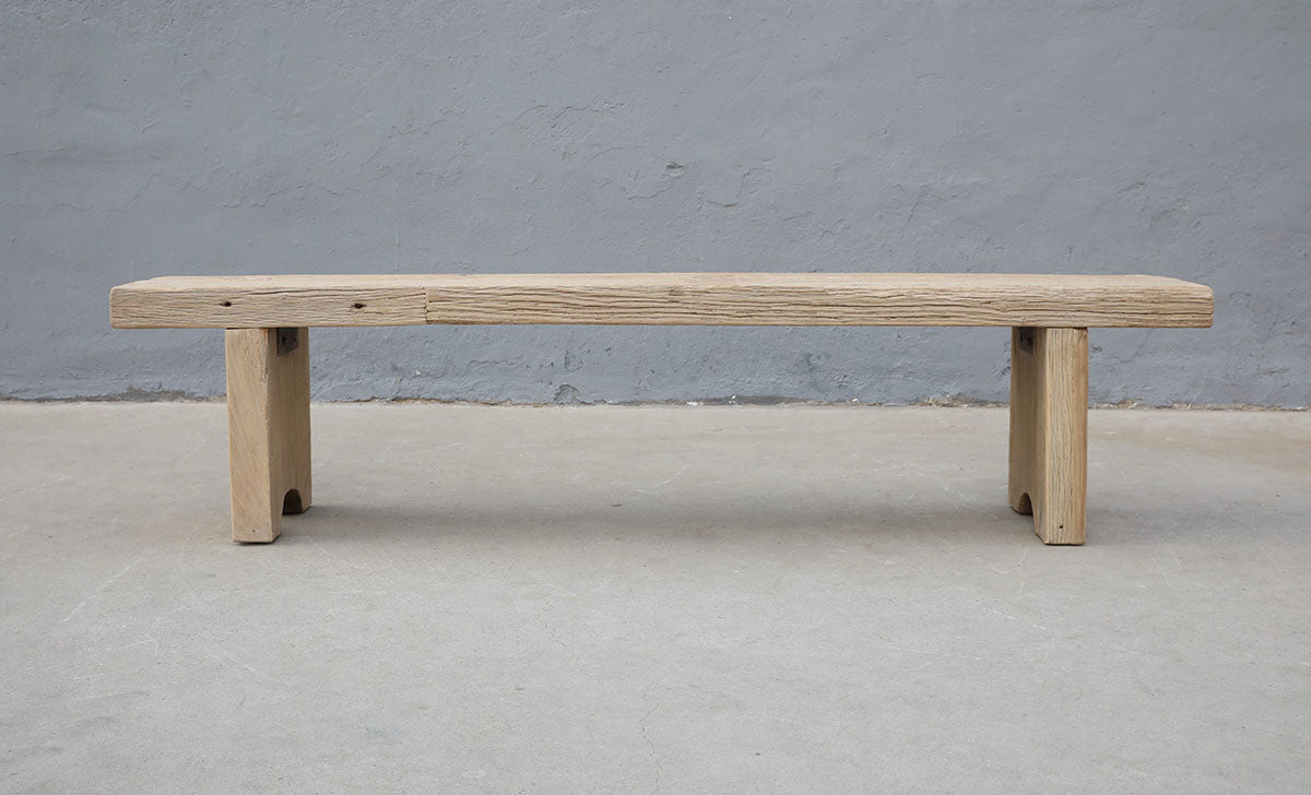 Bari Bench Approx. 82.6x13.3x20H Rustic Vintage Elm Wood