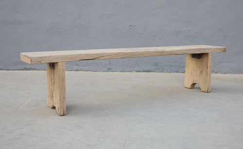 Bari Bench Approx. 86.2x13.3x20H Rustic Vintage Elm Wood image 2