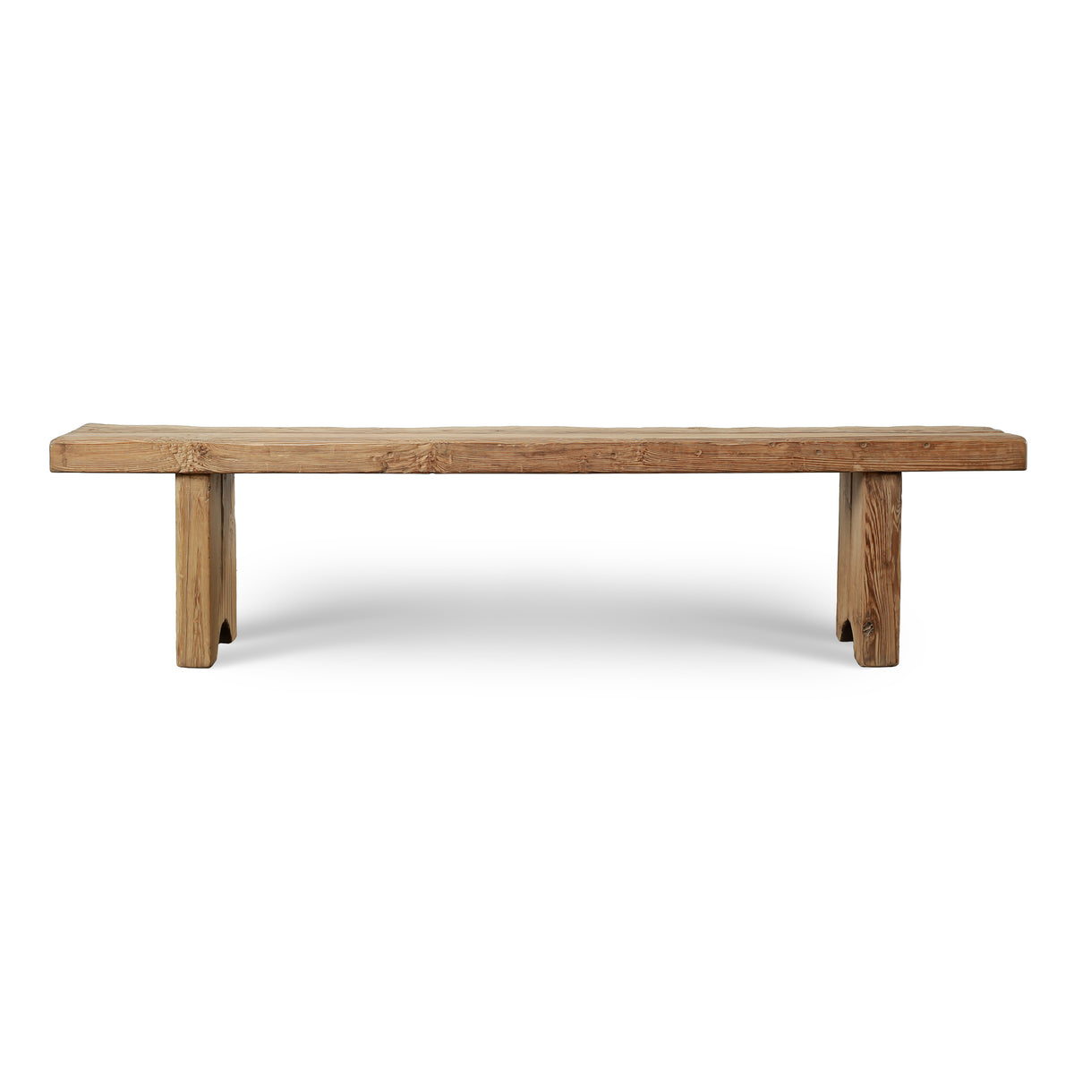 Bari Bench Approx. 78Wx14Dx18.5H Rustic Pine Wood Weathered Natural