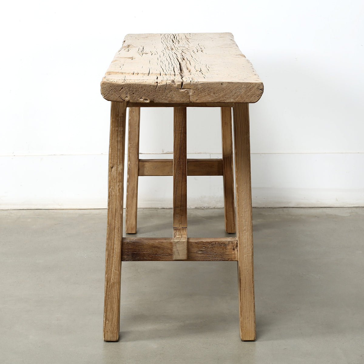 Approx. 5-5.5ft Long Rustic Vintage Console Table Weathered Natural