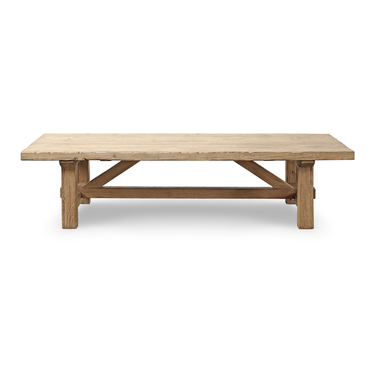 Approx. 70 Inches Long Rustic Farmhouse Coffee Table Weathered Natural