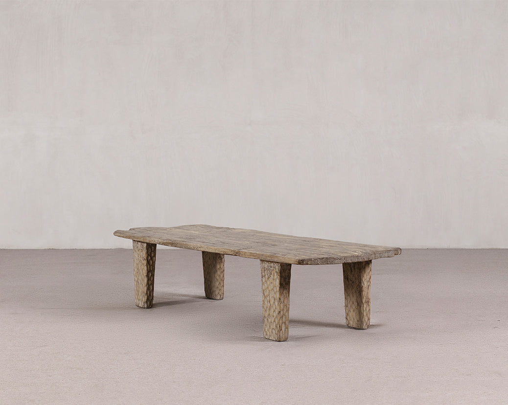 Approx. 72.8" Long 26.4" Deep Live Edge Vintage Coffee Table Weathered Natural Grey Tone