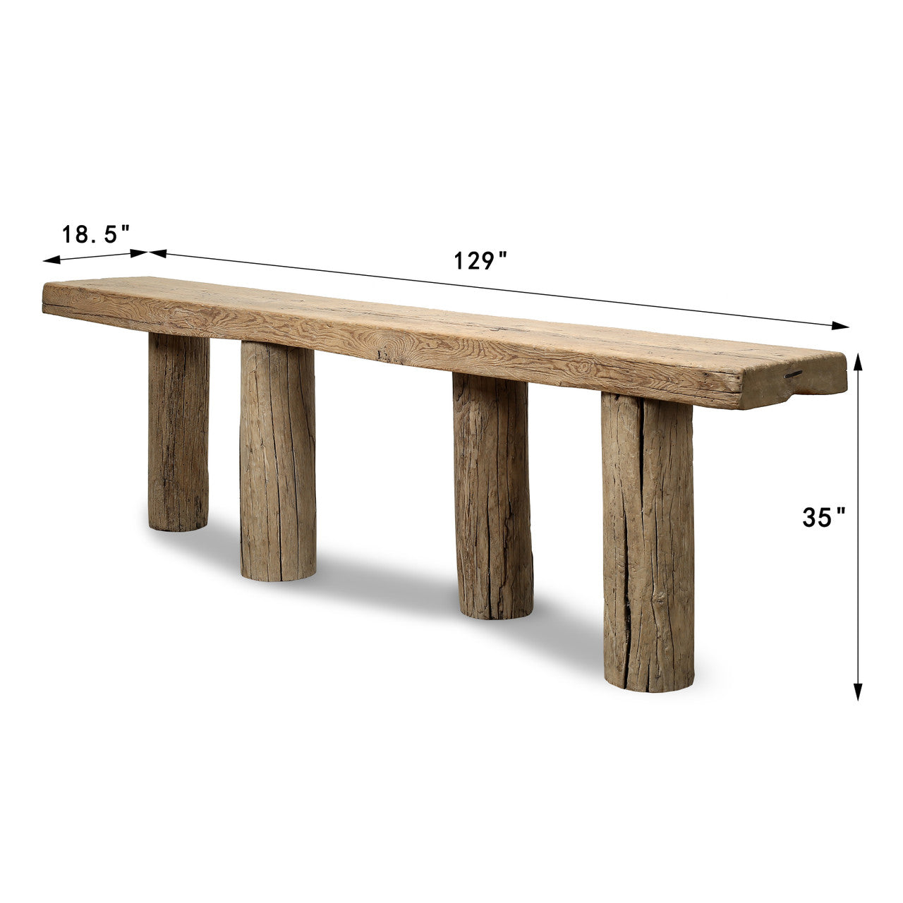 Live Edge Console with Four Legs image